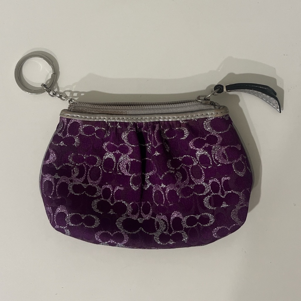 Vintage Y2K Coach Purple Sparkle Coin Purse